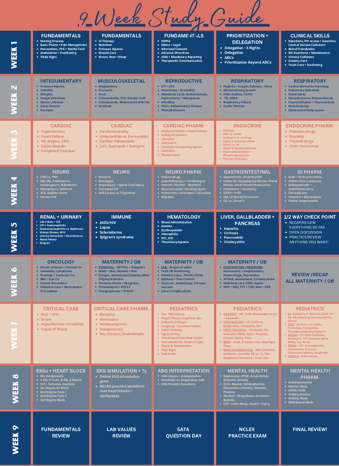 Preview image for NCLEX Study Guide | 9 Weeks